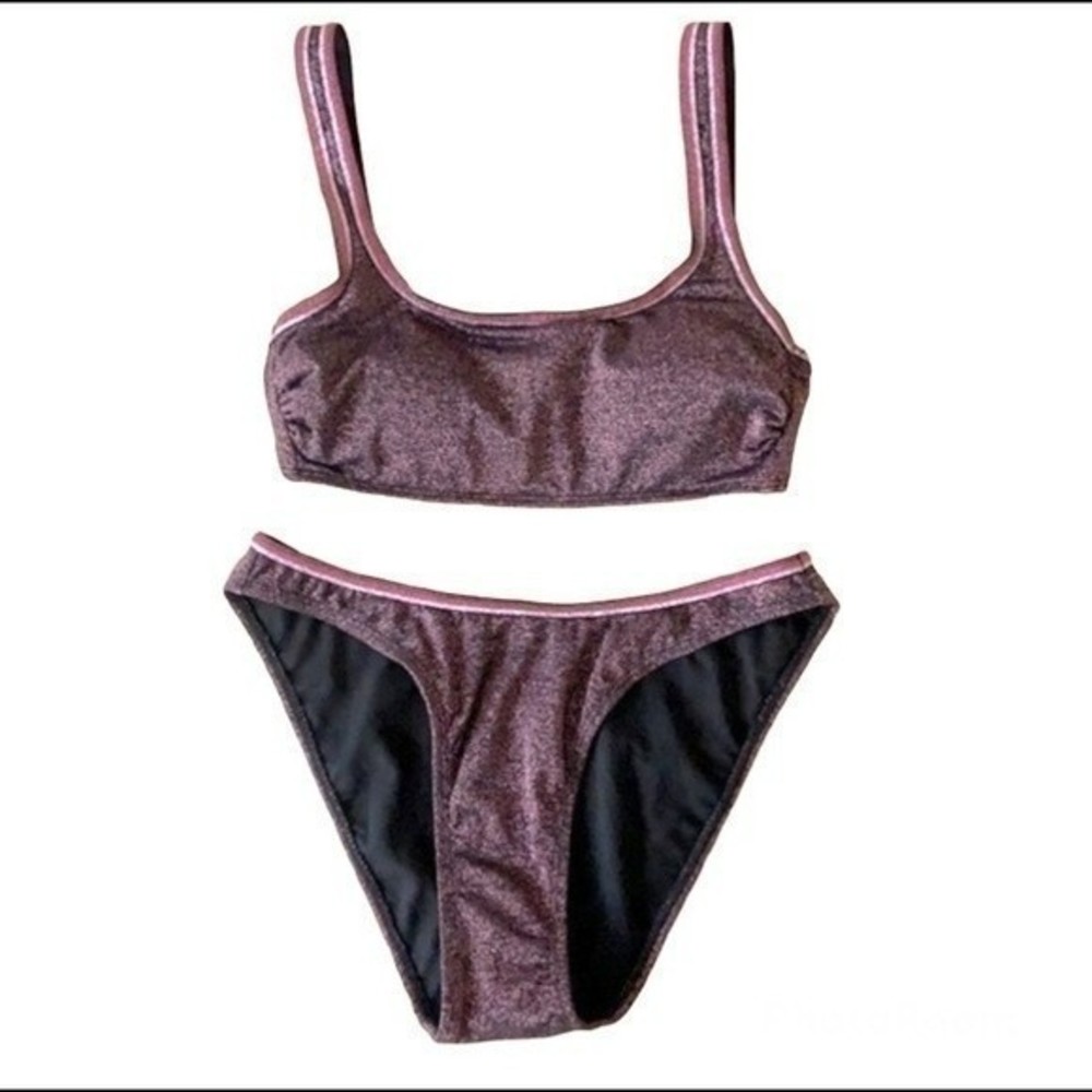 Stylish Women's Swimwear in Purple and Black